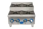 Globe GHPSU424G, Hotplate, Countertop, Gas, 24" W
