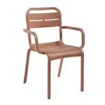 Grosfillex , UT115814, Stacking Armchair, Terra Cotta