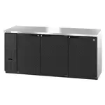 Hoshizaki BB80, Bar Refrigerator, 3 Swinging Solid Doors, 115V, 80" W, Solid Hinged Doors