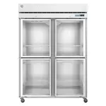 Hoshizaki F2A-HG, Freezer, Reach-In, Two-Section, Self-Contained, Hinged Glass Doors