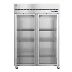 Hoshizaki R2A-FG, Refrigerator, Reach-In, Two-Section, Self-Contained, Hinged Glass Doors