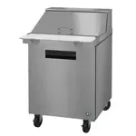 Hoshizaki SR27B-12M, Refrigerated Counter, Mega Top Sandwich / Salad Unit, 27" W, 1 Door, Adjustable Shelf