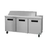 Hoshizaki SR72B-16, Refrigerated Counter, Sandwich / Salad Unit, 115V, 72" W, (16) 1/6 Pans