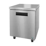 Hoshizaki UF27B, Freezer, Undercounter, Reach-In, 27" W, Solid Hinged Door, Self-Contained