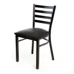 JustChair Manufacturing M20118-BLK-PS BVS, Chair, Side, Indoor