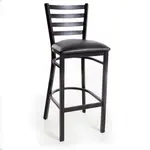JustChair Manufacturing M20130-BLK-PS-BVS, Bar Stool, Indoor