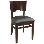 JustChair Manufacturing W70718-DN-POS-DN-DM-BVS, Chair, Side, Indoor