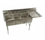 Klingers Trading , ECS3DR24, Sink, (3) Three Compartment
