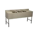Serv-Ware BAR3B60-LR-CWP-V, Underbar Sink Units, Adjustable Bullet Feet