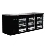 Serv-Ware BB4-24G-HC, Back Bar Cabinet, Refrigerated, 73-1/10" W, Glass Doors, 24-2/5" D