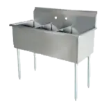 Serv-Ware BS3-1818, Sink, (3) Three Compartment