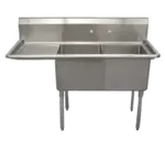 Serv-Ware E2CWP1818L-18, Sink, (2) Two Compartment