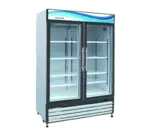 Serv-Ware GR48-HC, Refrigerator, Merchandiser, Glass Doors, Two-Section, White