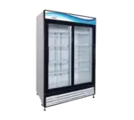 Serv-Ware GR48S-HC, Refrigerator, Merchandiser, Glass Doors, Two-Section, White