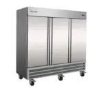 Serv-Ware RR3-HC, Refrigerator, Reach-In, Three-Section, Self-Contained, Hinged