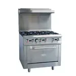 Serv-Ware SGR-6B, Range, 36" Restaurant, Gas, Natural Gas