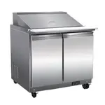 Serv-Ware SP36-12M-HC, Refrigerated Counter, Mega Top Sandwich / Salad Unit, 36-1/5" W, 2 Doors, Solid Doors