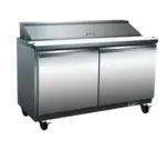 Serv-Ware SP60-24M-HC-T, Refrigerated Counter, Mega Top Sandwich / Salad Unit, 61-1/5" W, 2 Doors, Solid Doors