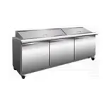 Serv-Ware SP72-27M-HC, Refrigerated Counter, Mega Top Sandwich / Salad Unit, 71-3/4" W, 3 Doors, Solid Doors