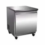 Serv-Ware UCR-26-HC, Refrigerator, Undercounter, Reach-In, 27-1/2" W, Solid Door, Self-Contained
