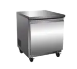 Serv-Ware UCR-27-HC-T, Refrigerator, Undercounter, Reach-In, 27-4/5" W, Solid Door, Self-Contained