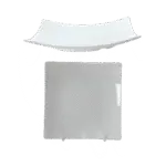Thunder Group , 24006WT, Plate, Plastic, Melamine, Square, White