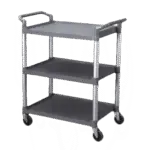 Thunder Group PLBC3316G, Cart, Bussing Utility Transport, Plastic, 176 Lbs, With Handle, Gray