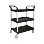 Thunder Group PLBC4019B, Cart, Bussing Utility Transport, Plastic, 176 Lbs, With Handle, Black