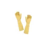 Thunder Group PLGL004, Gloves, Dishwashing / Cleaning, Large, Latex, Yellow