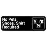 Thunder Group PLIS9319BK, Sign, Compliance, Black, Adhesive
