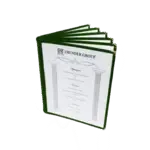 Thunder Group PLMENU-6GR, Menu Cover, Green, Plastic