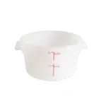 Thunder Group PLRFT302PP, Food Storage Container, Round, 2 Quart, White