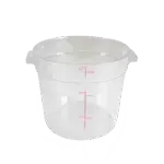 Thunder Group PLRFT306PC, Food Storage Container, Round, 6 Quart, Clear