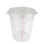 Thunder Group PLRFT308PC, Food Storage Container, Round, 8 Quart, Clear