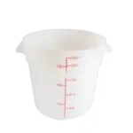 Thunder Group PLRFT318PP, Food Storage Container, Round, 18 Quart, White