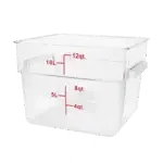 Thunder Group , PLSFT012PC, Food Preparation; Square Food Storage Container & Cover, 12 Quart, Clear