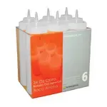 Thunder Group PLTHSB024CW, Squeeze Bottle, Wide Mouth, Plastic