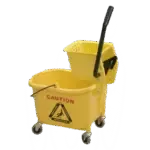 Thunder Group PLWB361, Mop Bucket Wringer Combination, Yellow, Plastic