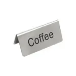 Thunder Group SLTS3154, Table Top Services; Stainless Steel Table Tent Sign