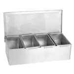 Thunder Group SSCD004, Bar Condiment Holder, Stainless Steel