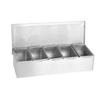 Thunder Group SSCD005, Bar Condiment Holder, Stainless Steel