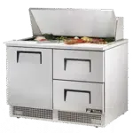 True Manufacturing , TFP-48-18M-D-2-HC, Refrigerated Counter, Mega Top Sandwich / Salad Unit