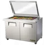 True Manufacturing , TSSU-48-18M-B-FGLID-HC, Refrigerated Counter, Mega Top Sandwich / Salad Unit