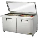 True Manufacturing , TSSU-60-24M-B-ST-FGLID-HC, Refrigerated Counter, Mega Top Sandwich / Salad Unit