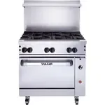 Vulcan 36C-6BP, Range, 36" Restaurant, Gas, LP Gas, 6 Burners